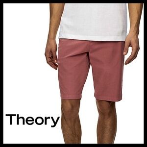 THEORY Men's Zaine Slim-Fit Twill Shorts Size 32 Like NEW